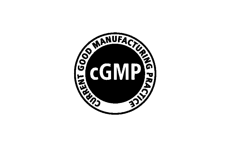 cGMP-compliant manufacturing certification badge